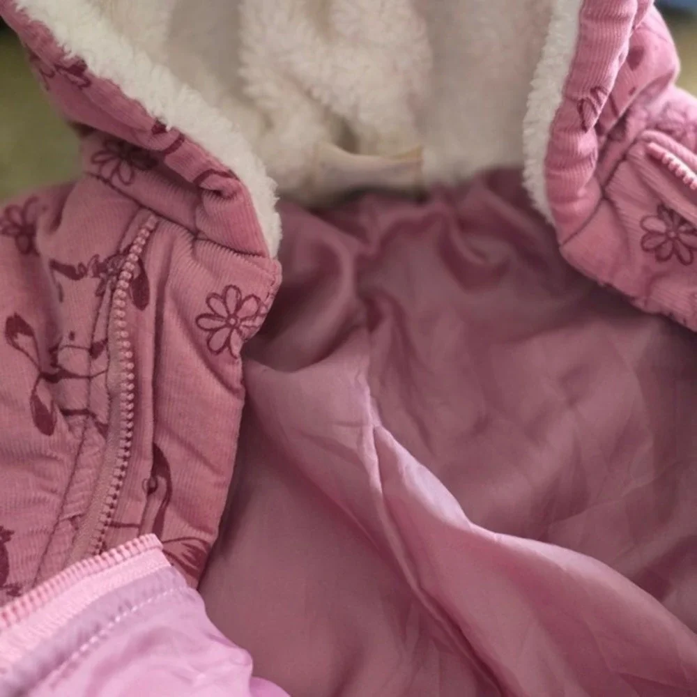 First Impressions Baby‎ Girl Corduroy Puppy Kitten Pram Suit Bunting 6-9M